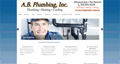 Desktop Screenshot of abplumbingabq.com